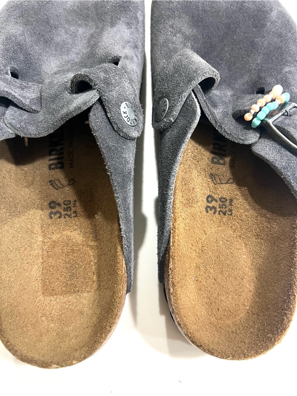 Birkenstock Boston Charcoal Suede Clog SZ 39  NEW no box - Picture 4 of 7